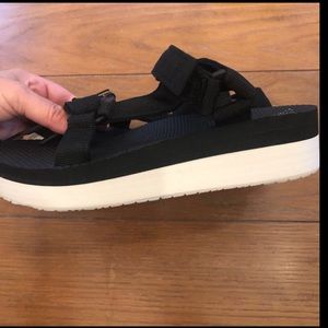 Time and Thru Cushion sole platform sandals. Size 8. NWT